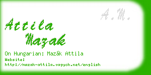 attila mazak business card